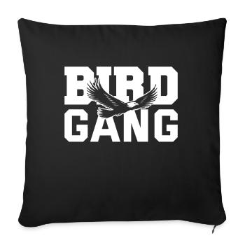 Funny bird watching bird watcher birds - Sofa pillowcase 17,3'' x 17,3'' (45 x 45 cm) - black - Front