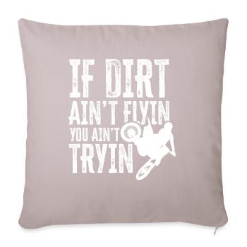 Dirt Bike Motocross Rider Moto Cadeaux - Housse de coussin décorative 45 x 45 cm - taupe clair - Devant