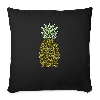 Joueurs de volley- de volley- Pineapple Hawaii Aloha - Housse de coussin décorative 45 x 45 cm - noir - Devant