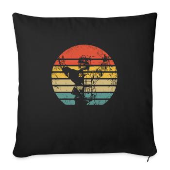 Fire department fire truck firefighter - Sofa pillowcase 17,3'' x 17,3'' (45 x 45 cm) - black - Front