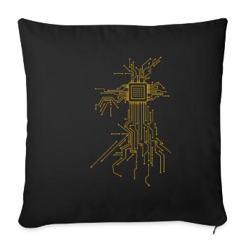 Programmer & Computer Scientist Gift - Sofa pillowcase 17,3'' x 17,3'' (45 x 45 cm) - black - Front