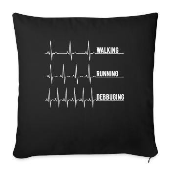 Programmer & computer scientist Wortsiel - Sofa pillowcase 17,3'' x 17,3'' (45 x 45 cm) - black - Front