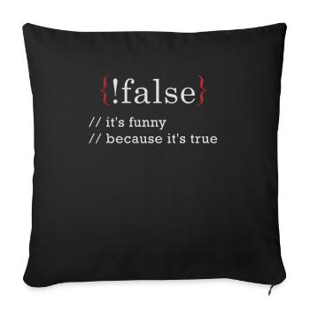 Programmer & computer scientist Wortsiel - Sofa pillowcase 17,3'' x 17,3'' (45 x 45 cm) - black - Front