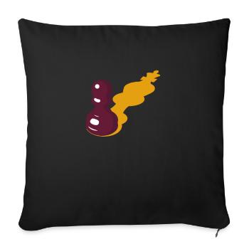 Cool chess queen king rook gift - Sofa pillowcase 17,3'' x 17,3'' (45 x 45 cm) - black - Front