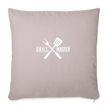 Maître du gril - Housse de coussin décorative 45 x 45 cm - taupe clair - Devant
