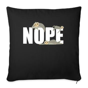 Drôle de paresseux amant Paresseux Cadeau - Housse de coussin décorative 45 x 45 cm - noir - Devant