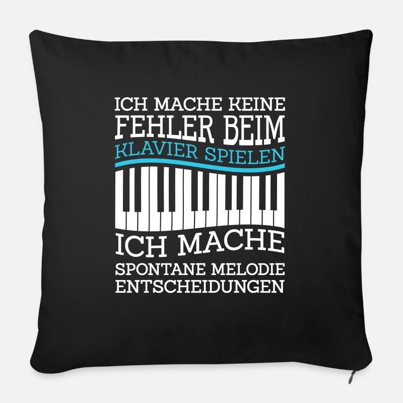 Klavier Spieler Pianisten Klavier Geschenke - Sofakissenbezug 45 x 45 cm - Schwarz