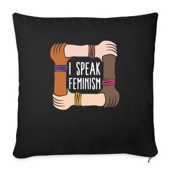 Féminisme Féministe Féministe - Housse de coussin décorative 45 x 45 cm - noir - Devant