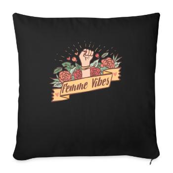 Féminisme Féministe Féministe - Housse de coussin décorative 45 x 45 cm - noir - Devant