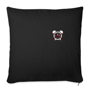 Alarm clock - Sofa pillowcase 17,3'' x 17,3'' (45 x 45 cm) - black - Front