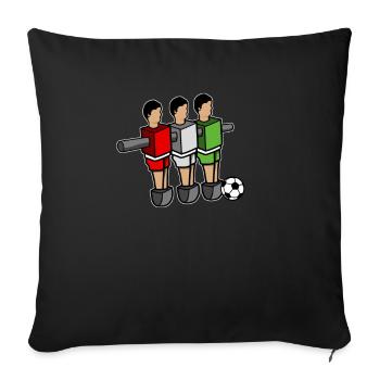 Table football Foosball table Wuzzler - Sofa pillowcase 17,3'' x 17,3'' (45 x 45 cm) - black - Front
