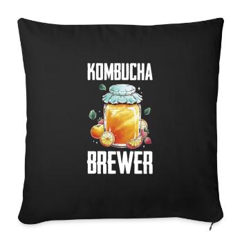 Kombucha - Sofa pillowcase 17,3'' x 17,3'' (45 x 45 cm) - black - Front