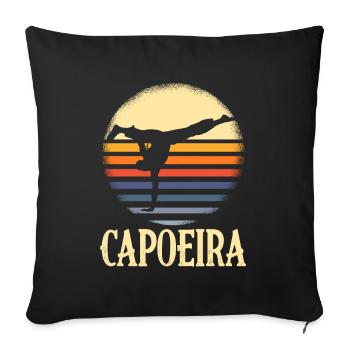 Martial arts retro capoeira gift sport athlete - Sofa pillowcase 17,3'' x 17,3'' (45 x 45 cm) - black - Front