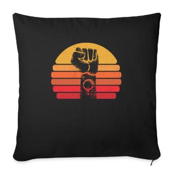 Feminism Woman Power Feminist - Sofa pillowcase 17,3'' x 17,3'' (45 x 45 cm) - black - Front