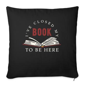 Bookworms & Bookworm Book Gift - Housse de coussin décorative 45 x 45 cm - noir - Devant