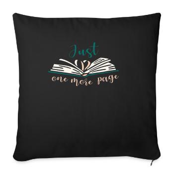 Bookworms & Bookworm Book Gift - Housse de coussin décorative 45 x 45 cm - noir - Devant