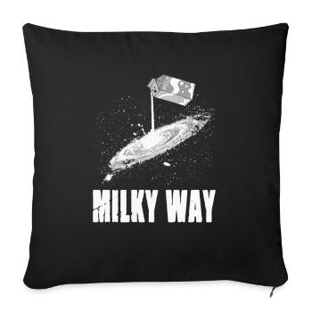 Voie lactée pour un astronome Star Observer - Housse de coussin décorative 45 x 45 cm - noir - Devant