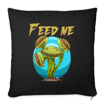 Feed Me Dionaea for a plant lover and - Sofa pillowcase 17,3'' x 17,3'' (45 x 45 cm) - black - Front