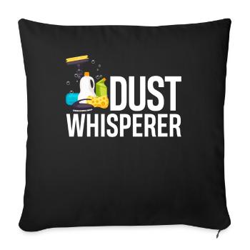Funny cleaning lady cleaner housewife cleaning - Sofa pillowcase 17,3'' x 17,3'' (45 x 45 cm) - black - Front