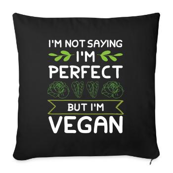 Vegans végétaliens - Housse de coussin décorative 45 x 45 cm - noir - Devant