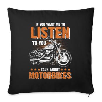 Moto moto - Housse de coussin décorative 45 x 45 cm - noir - Devant