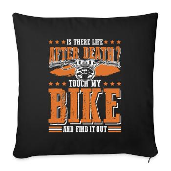 bike biker motorrad - Sofakissenbezug 45 x 45 cm - Schwarz - Vorne