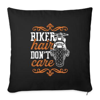 vélo moto - Housse de coussin décorative 45 x 45 cm - noir - Devant