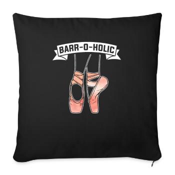 Danseuse de ballet ballerine - Housse de coussin décorative 45 x 45 cm - noir - Devant