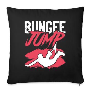 Bungee-jumping Sprung - Sofakissenbezug 45 x 45 cm - Schwarz - Vorne