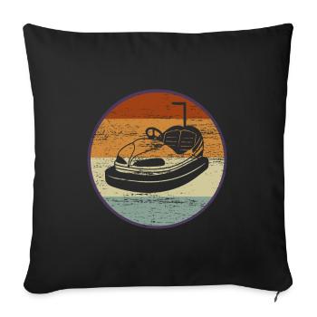 Bumper car retro fun fair 90's gift - Sofa pillowcase 17,3'' x 17,3'' (45 x 45 cm) - black - Front