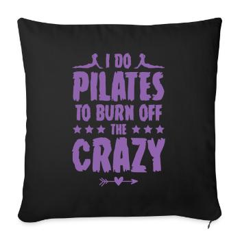 Pilates saying - Sofa pillowcase 17,3'' x 17,3'' (45 x 45 cm) - black - Front