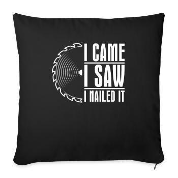 Carpenter woodworker carpenter joiner - Sofa pillowcase 17,3'' x 17,3'' (45 x 45 cm) - black - Front