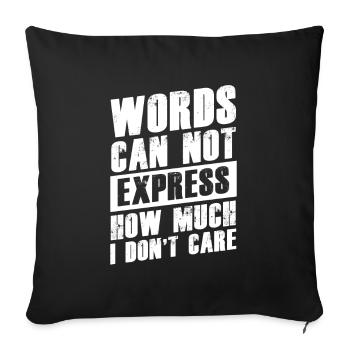 Introverti Misanthrope Anti Socialement Distant - Housse de coussin décorative 45 x 45 cm - noir - Devant
