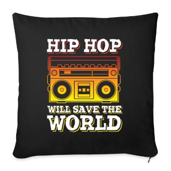 Ghettoblaster Hip Hop - Sofakissenbezug 45 x 45 cm - Schwarz - Vorne