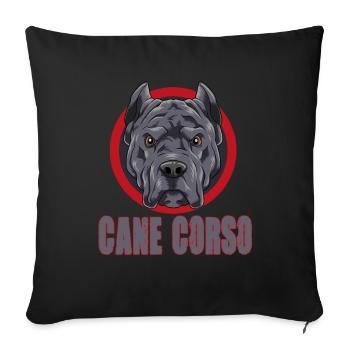 Cane Corso pour un propriétaire de Cane Corso Cane - Housse de coussin décorative 45 x 45 cm - noir - Devant