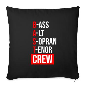 Choir rehearsal choir singers singing - Sofa pillowcase 17,3'' x 17,3'' (45 x 45 cm) - black - Front