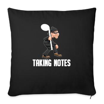 Choir rehearsal choir singers singing - Sofa pillowcase 17,3'' x 17,3'' (45 x 45 cm) - black - Front
