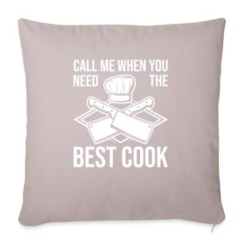 Koch Küchenchef Hobbykoch Küche Chef Chefkoch - Sofakissenbezug 45 x 45 cm - helles Taupe - Vorne