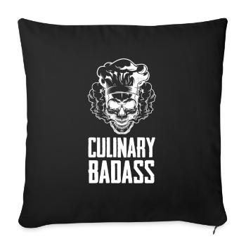 Cuisinier chef cuisinier à domicile cuisine chef - Housse de coussin décorative 45 x 45 cm - noir - Devant