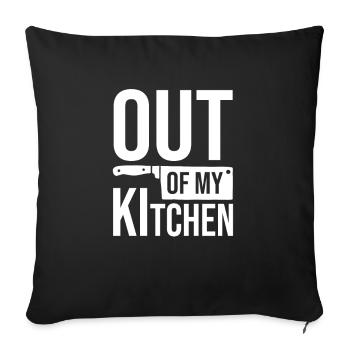 Cuisinier chef cuisinier à domicile cuisine chef - Housse de coussin décorative 45 x 45 cm - noir - Devant