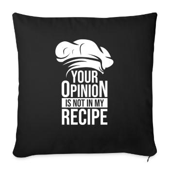 Chef cuisinier chef chef - Housse de coussin décorative 45 x 45 cm - noir - Devant