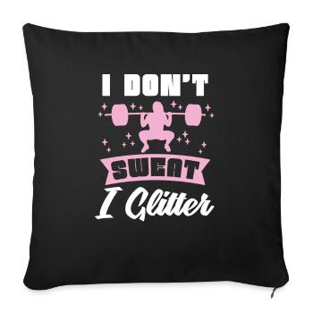 Weightlifting weightlifter barbell - Sofa pillowcase 17,3'' x 17,3'' (45 x 45 cm) - black - Front