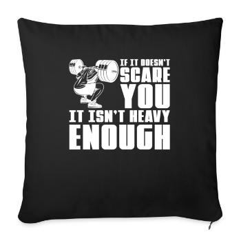 Weightlifting Weightlifter Barbell - Sofa pillowcase 17,3'' x 17,3'' (45 x 45 cm) - black - Front