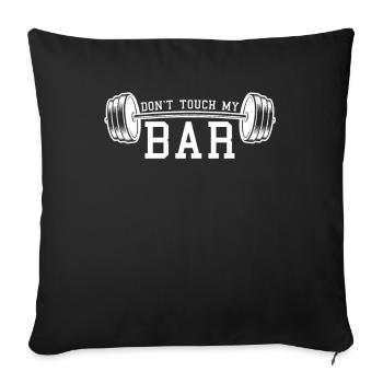 Weightlifting weightlifter barbell - Sofa pillowcase 17,3'' x 17,3'' (45 x 45 cm) - black - Front