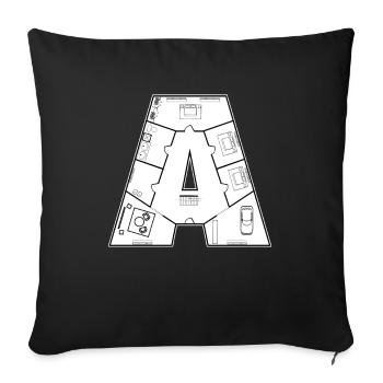 Architect Construction Manager Architecture House Construction - Sofa pillowcase 17,3'' x 17,3'' (45 x 45 cm) - black - Front