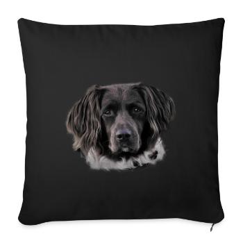 Cadeau canin de chien de race de chien Hovawart - Housse de coussin décorative 45 x 45 cm - noir - Devant