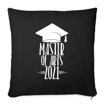 Master of Arts 2021 - Sofa pillowcase 17,3'' x 17,3'' (45 x 45 cm) - black - Front