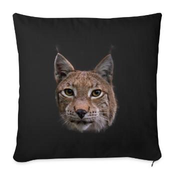 Lynx design lynx wildcats gift - Sofa pillowcase 17,3'' x 17,3'' (45 x 45 cm) - black - Front