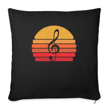 Choir rehearsal choir singers singing - Sofa pillowcase 17,3'' x 17,3'' (45 x 45 cm) - black - Front