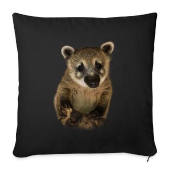 Coati proboscis illustration design gift - Sofa pillowcase 17,3'' x 17,3'' (45 x 45 cm) - black - Front